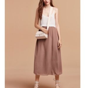 Wilfred Bisous Dress White & Rose Gold Size M